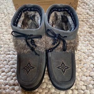 Manitobah Waterproof Faux Fur Keewatin Mukluk - Gray, Women’s 8